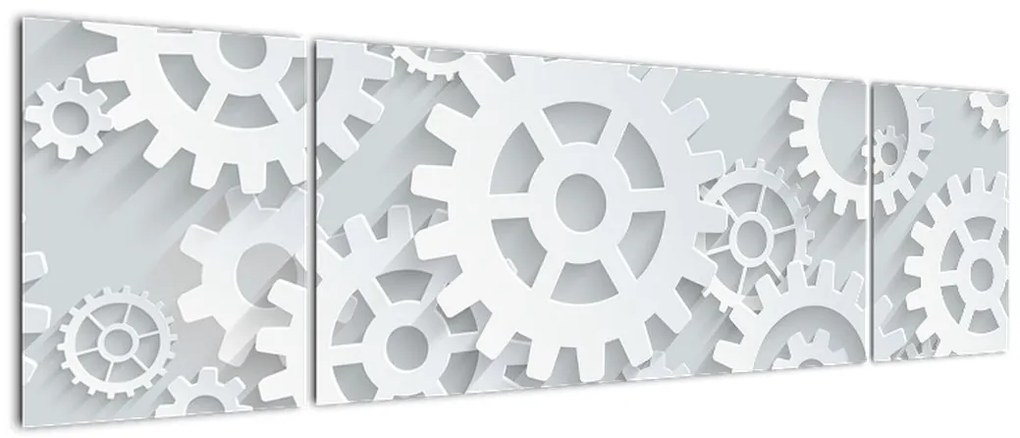 Obraz - Koła zębate (170x50 cm)
