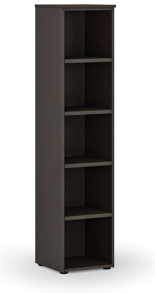Regał biurowy PRIMO WOOD, 400 x 420 x 1781 mm, wenge