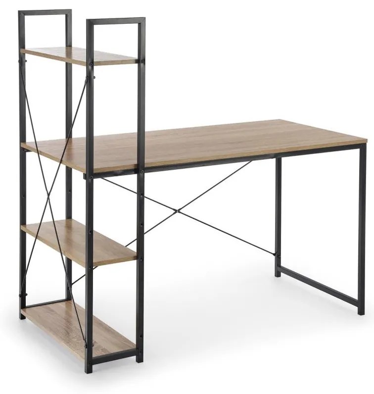 Biurko SERENOR czarne/dąb sonoma