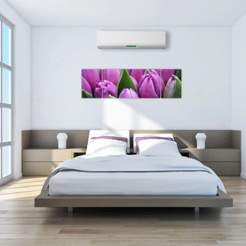Obraz - kwiaty tulipanów (170x50 cm)