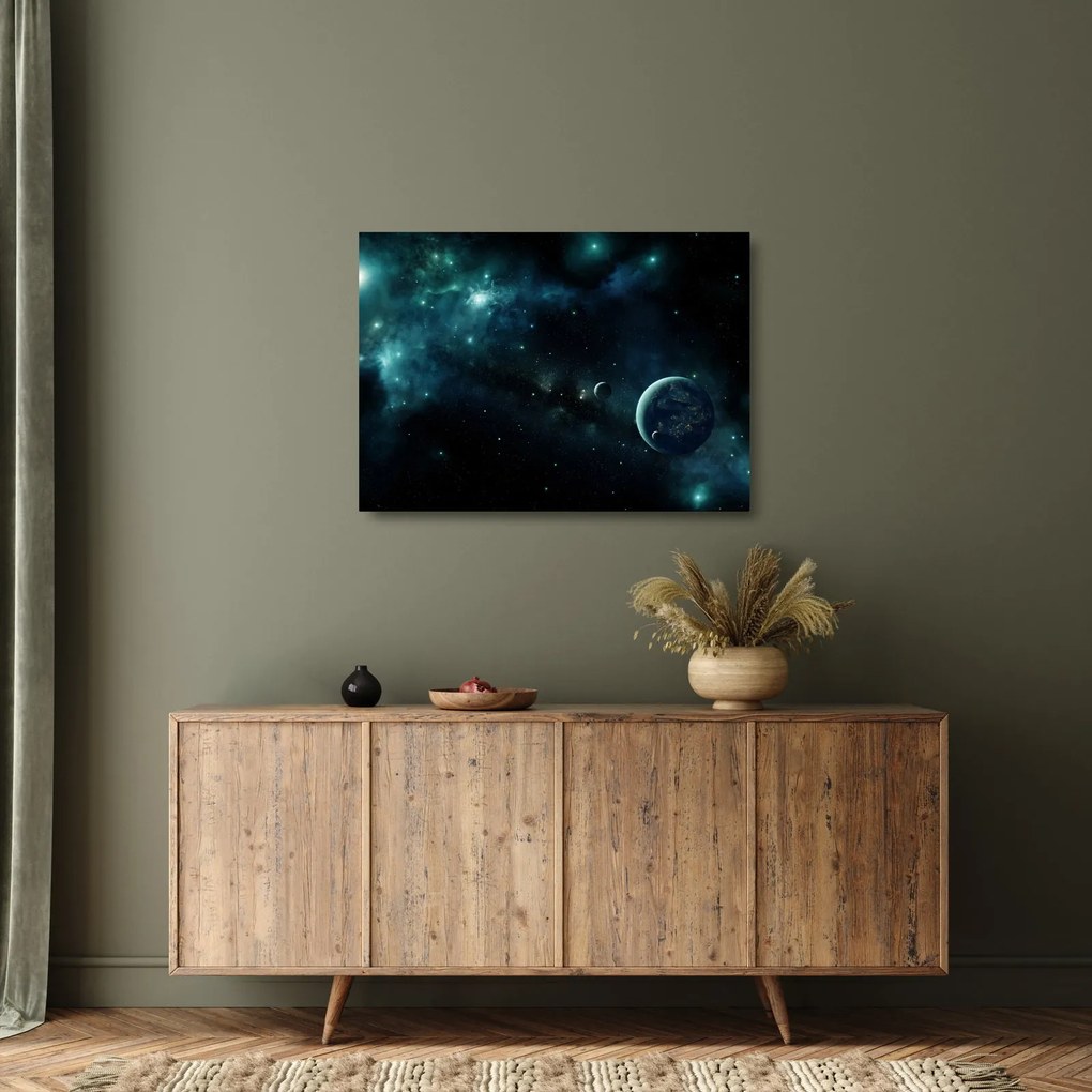 Obraz na szkle - Życie w kosmosie (70x50 cm)