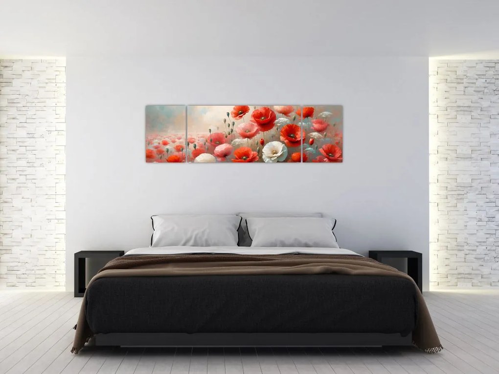 Obraz - Obraz z makami (170x50 cm)