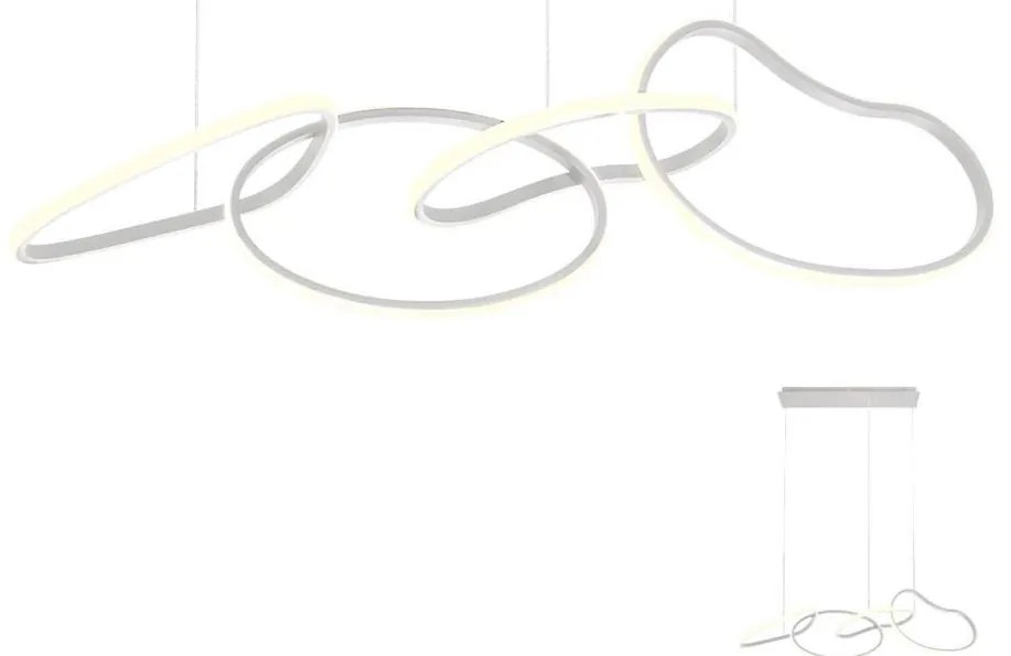 Redo 01-2594 - ściemnialny żyrandol LED na lince BIAS LED/87,4W/230V 3000K biały