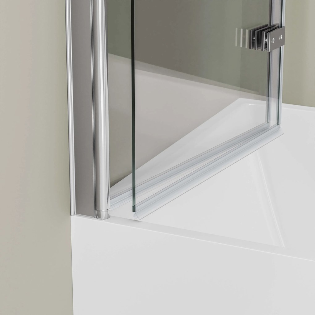 Parawan nawannowy EX209Bezpieczne szkło ESG 6 mm z powłoką Nano - 120 x 140 cm - Dwuczęściowy składany
