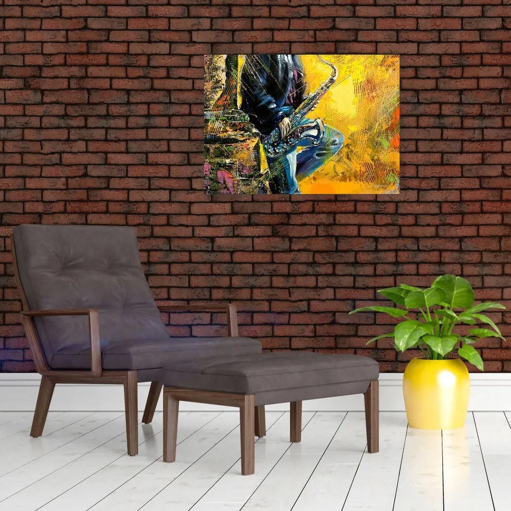 Obraz saksofonisty (70x50 cm)