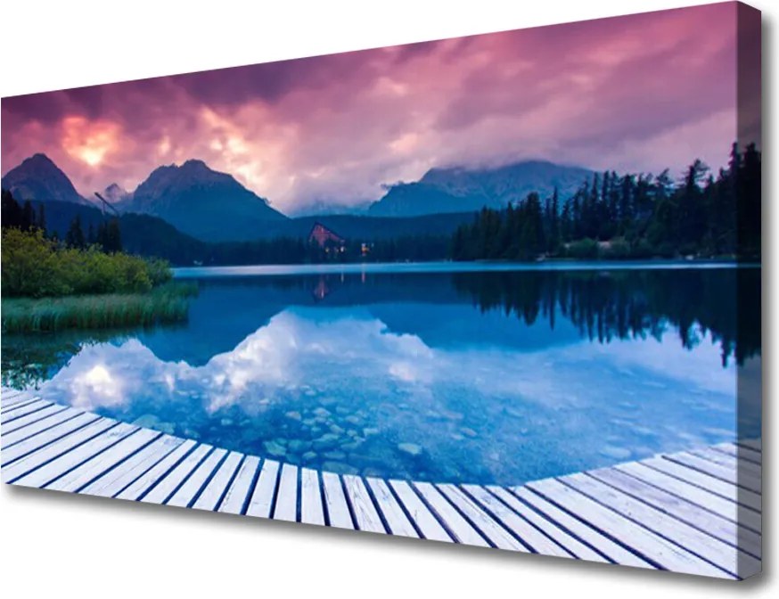 Obraz na płótnie Krystaliczne Jezioro w Górach