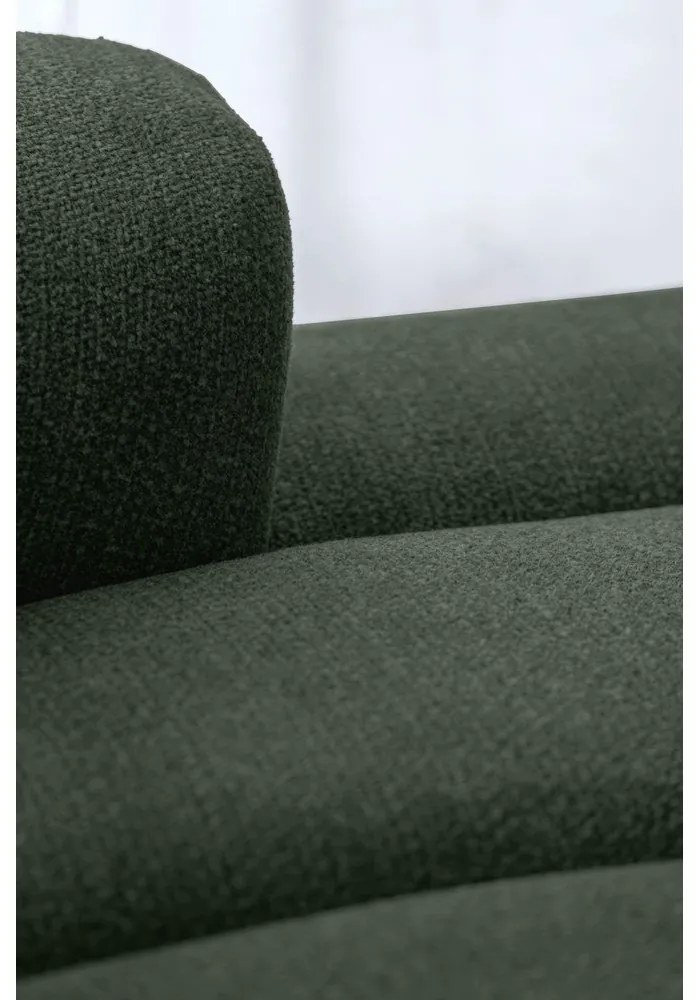 Ciemnozielony narożnik (prawostronny/z szezlongiem) Shell – Miuform