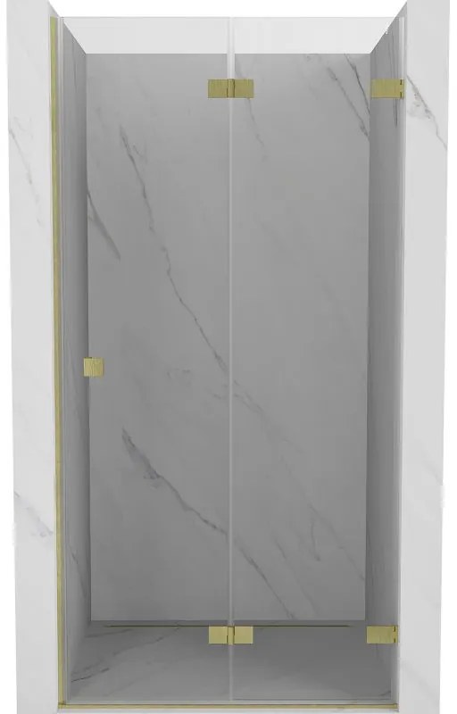 Mexen Lunar-F drzwi prysznicowe składane prawe 50 cm, transparent, złote szczotkowane - 836-050-000-55-00-P