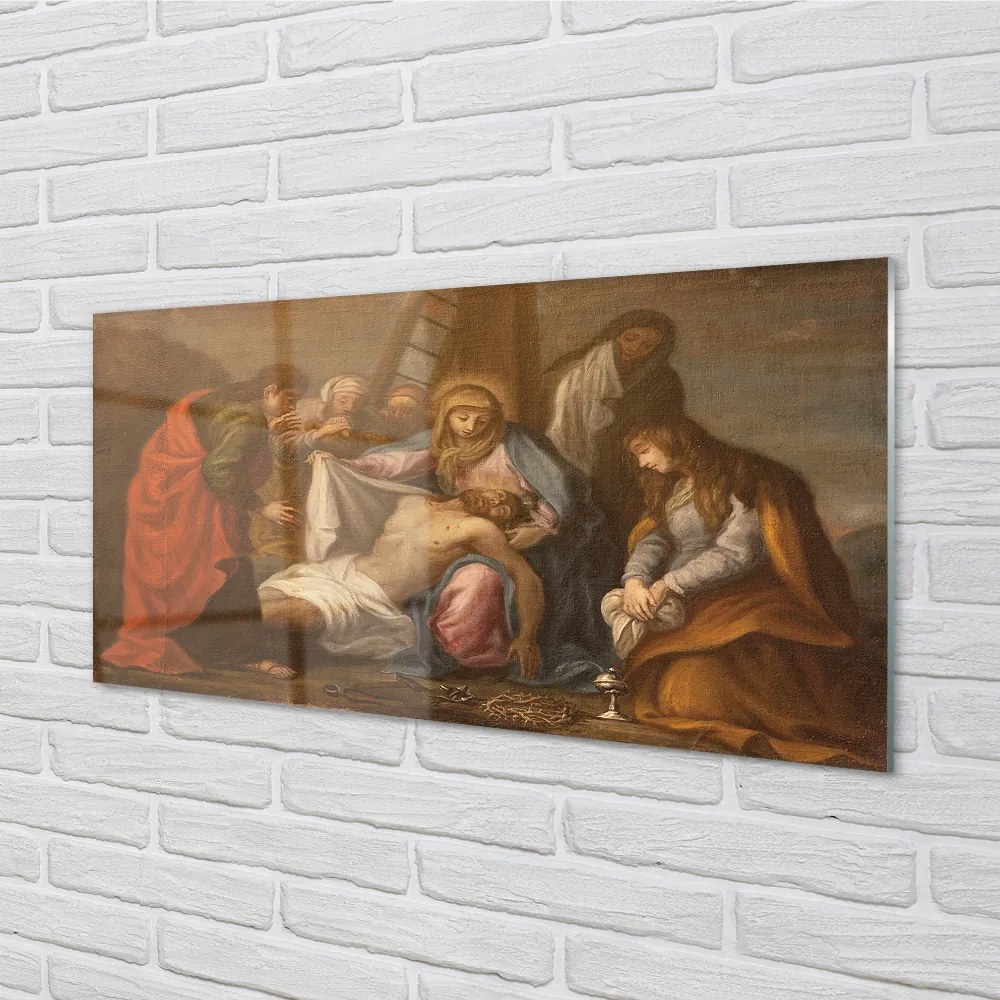 Szklany Panel Ukrzyżowany Jezus