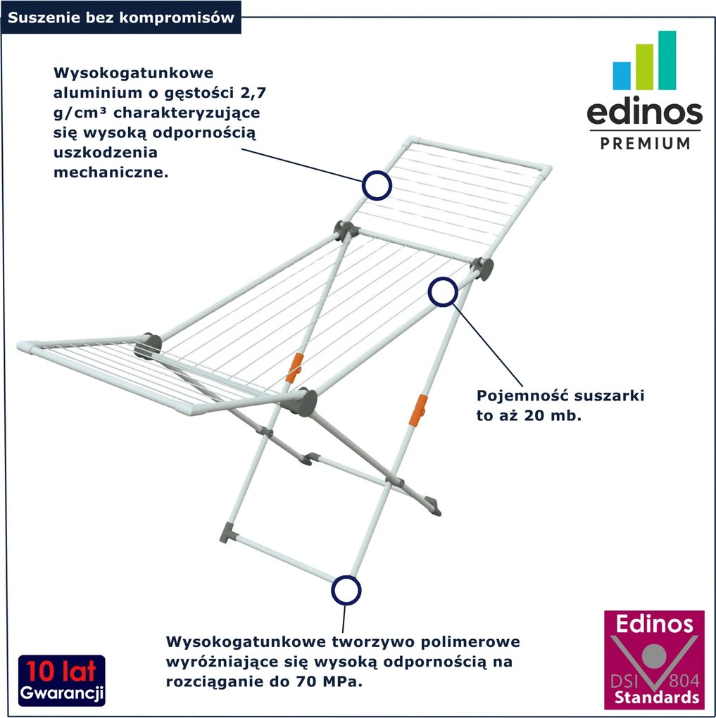 Biała suszarka na pranie R3-Z91