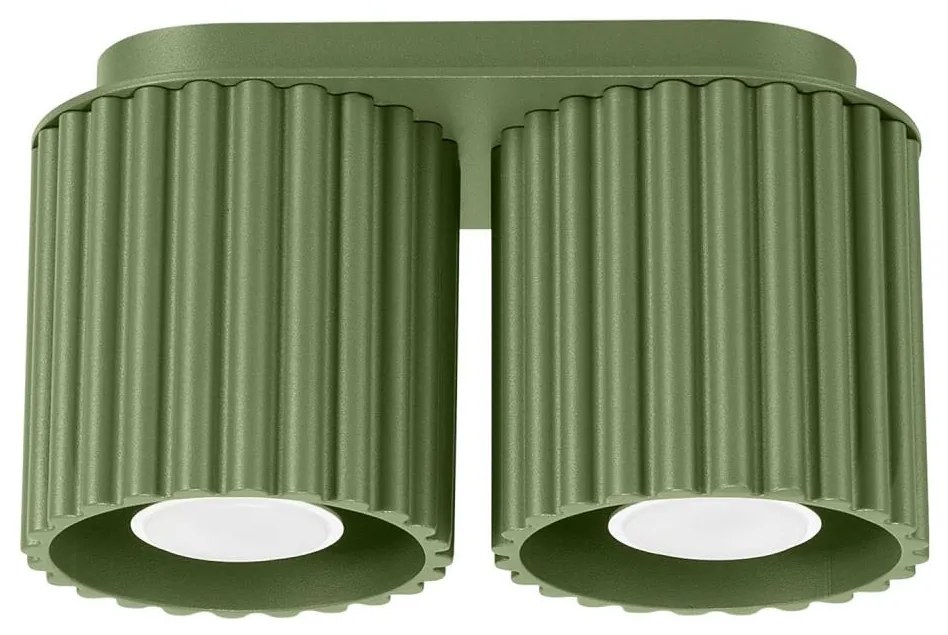 Sollux SL.1795 - Oprawa punktowa AURA 2xGU10/10W/230V zielona