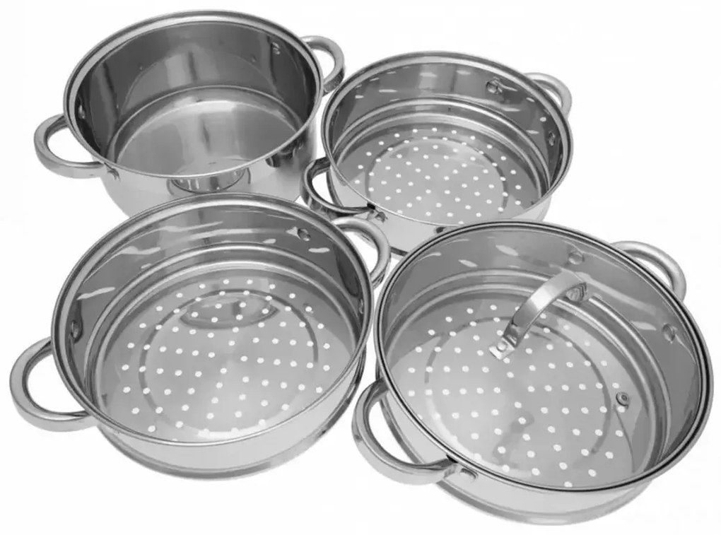 5 elementowy komplet garnków na parę 24cm L4-K79