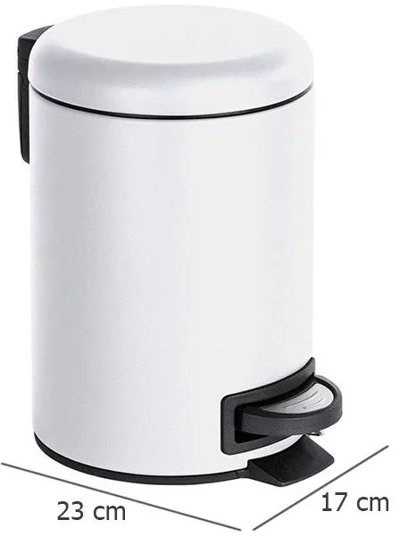 Kosz łazienkowy LEMAN MATT, pojemnik na śmieci, 3 l, WENKO