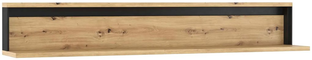 Wisząca półka w stylu industrialnym dąb artisan - QA P3-P60