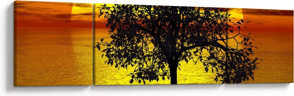 Obraz sylwetki drzewa (170x50 cm)