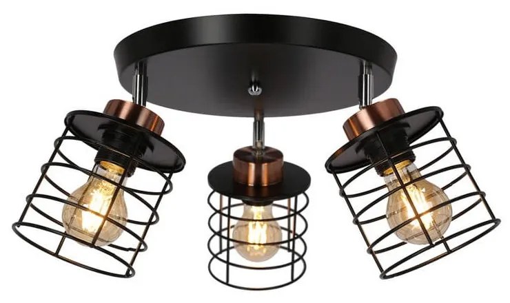 Czarna metalowa lampa sufitowa Glob – Candellux Lighting