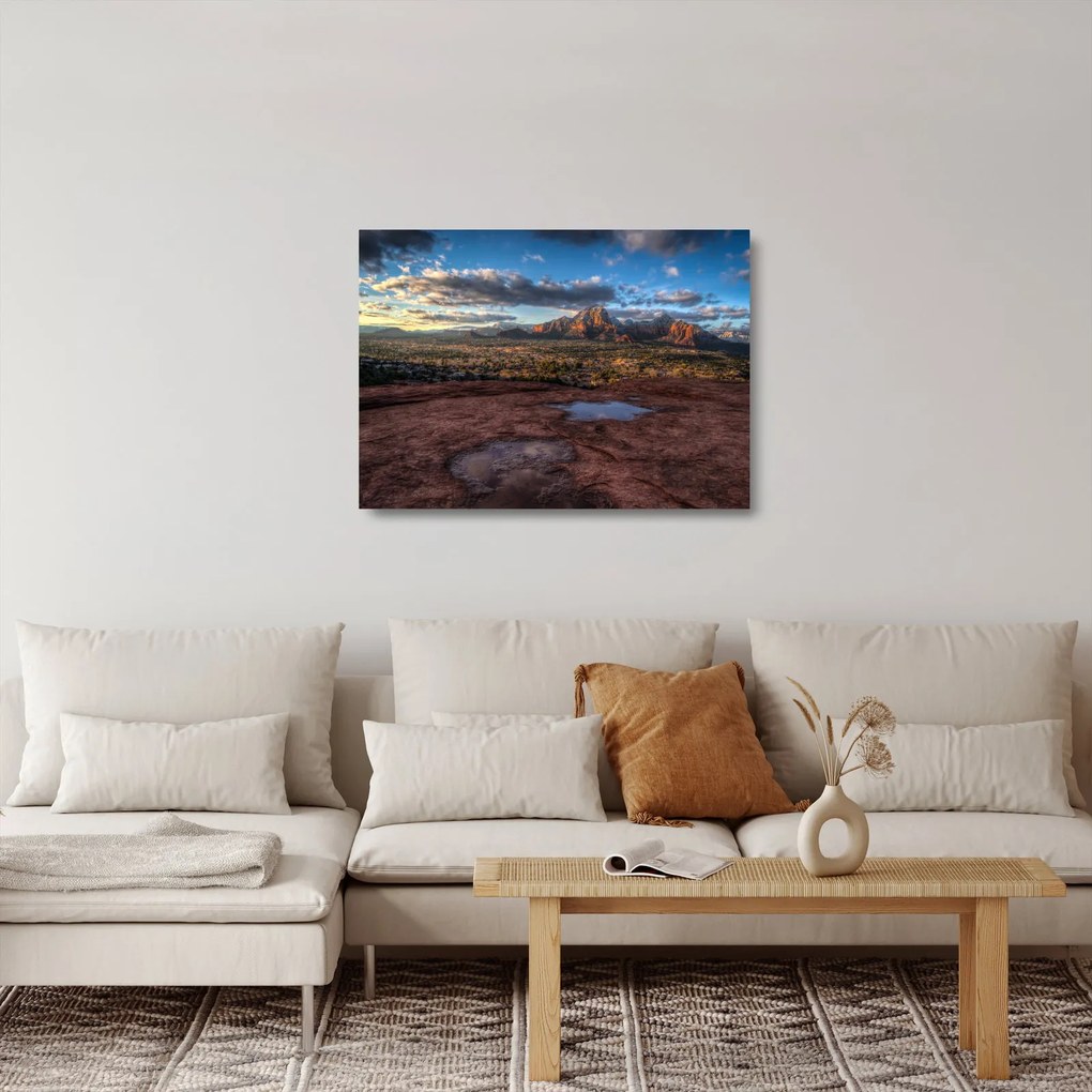 Obraz na szkle gór (70x50 cm)
