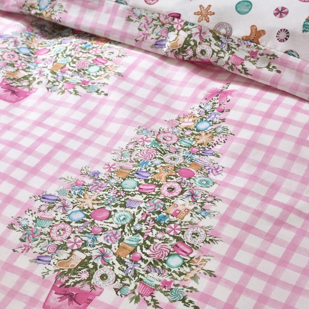 Różowa pościel dwuosobowa 200x200 cm Sweets and Treats – Catherine Lansfield