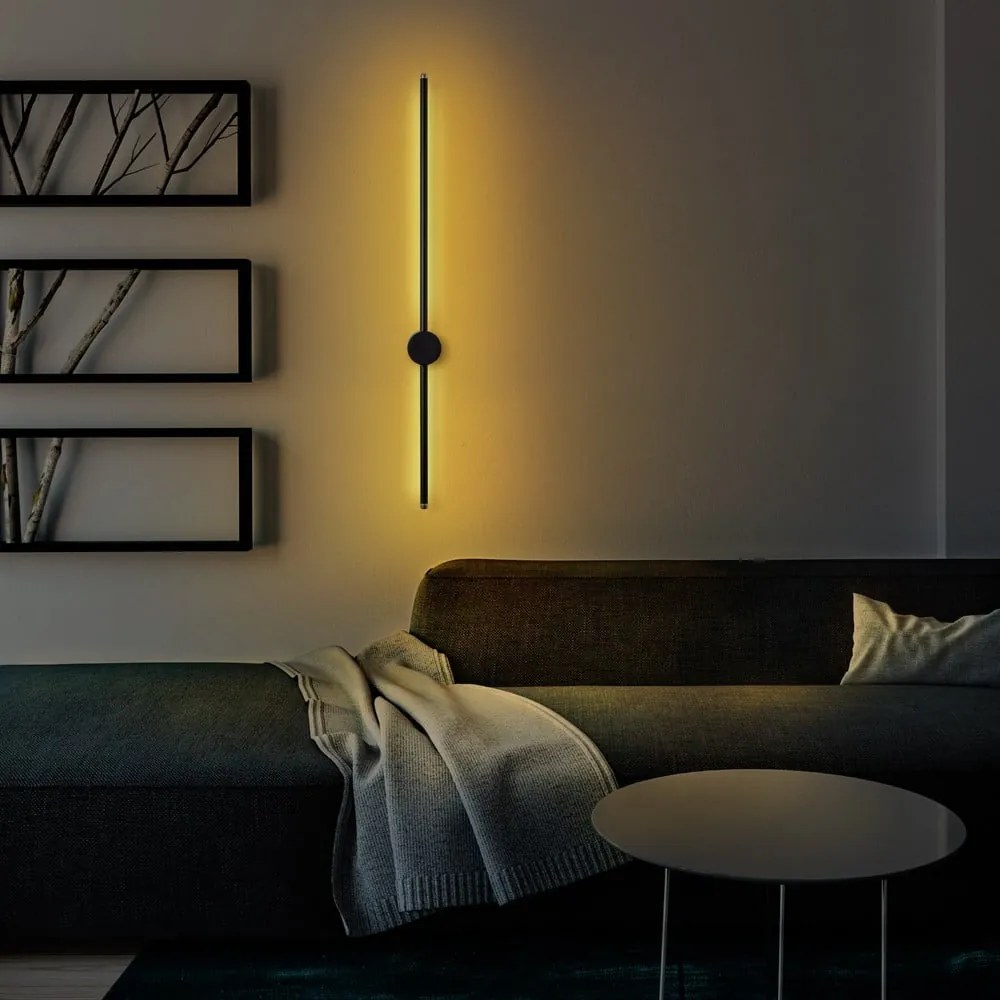 Czarny kinkiet LED ø 7 cm Sword – Opviq lights