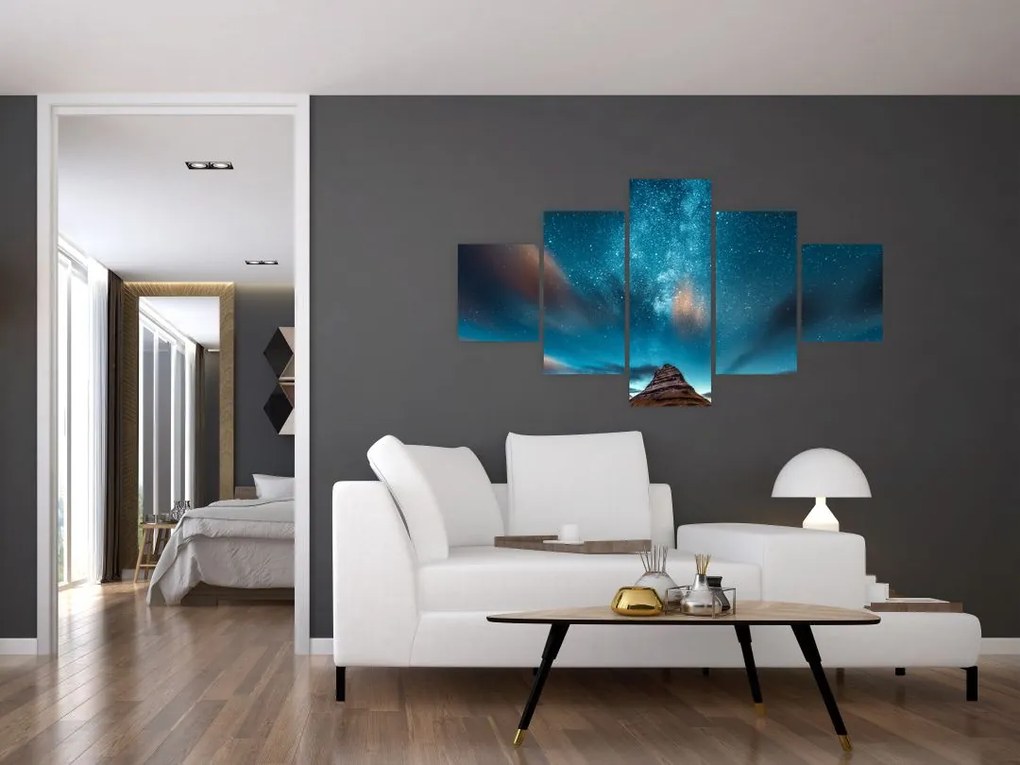 Obraz niebieskiej drogi mlecznej (125x70 cm)