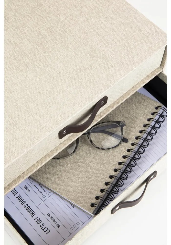 Beżowy organizer z 2 szufladkami Bigso Box of Sweden Birger
