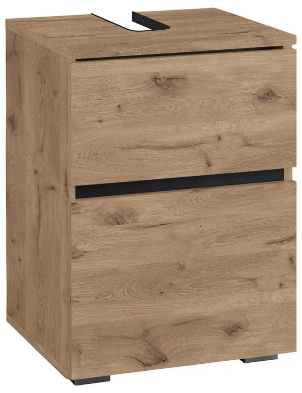 Szafka pod umywalkę w dekorze dębu 40x55 cm Wisla – Støraa