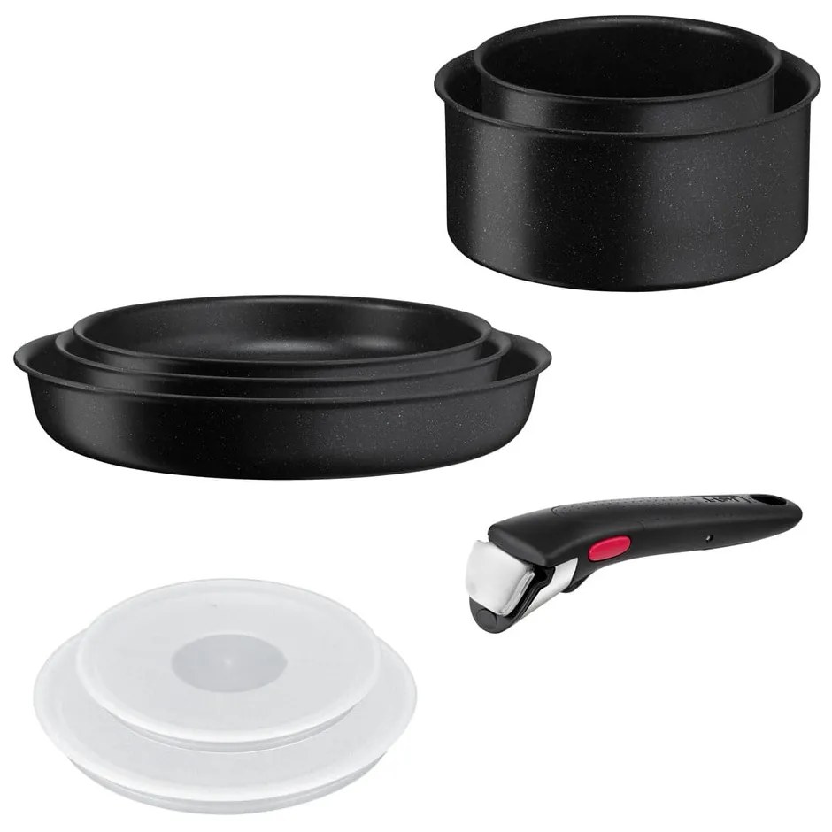 Zestaw garnków aluminiowych 8 szt. INGENIO Black stone L3998802 – Tefal