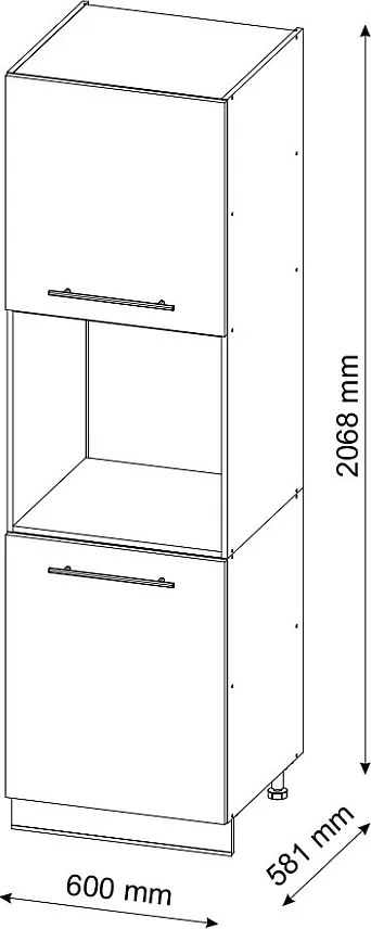 Szafka kuchenna biały domek wiejski 60x58x206.8 fame-line