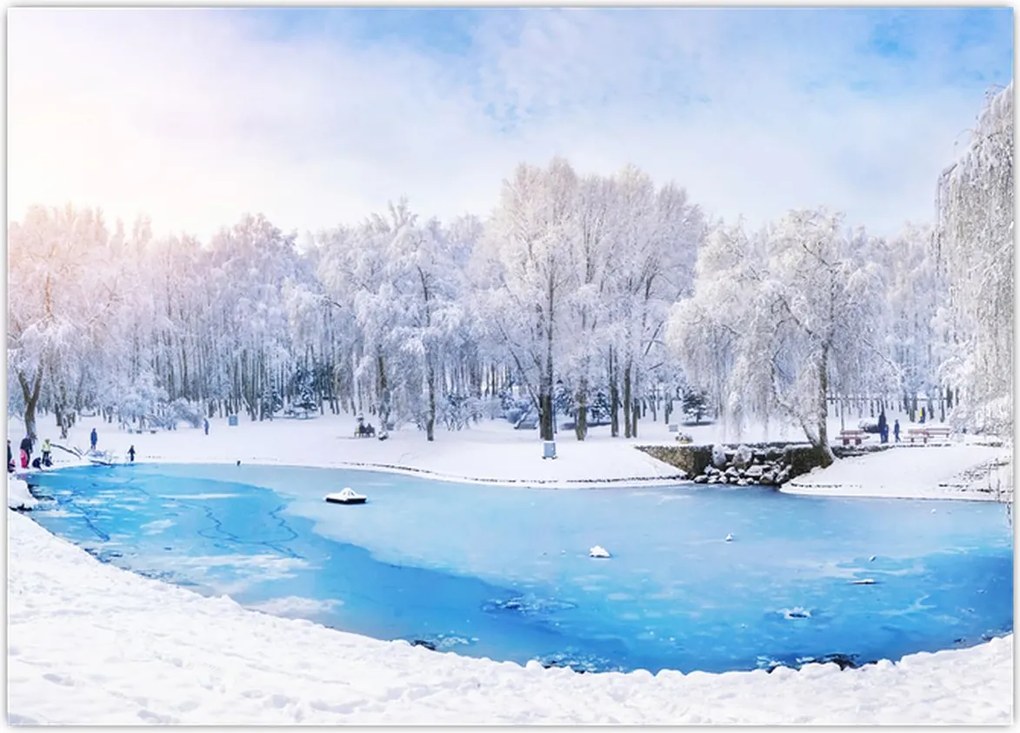 Obraz - Lodowe jezioro (70x50 cm)