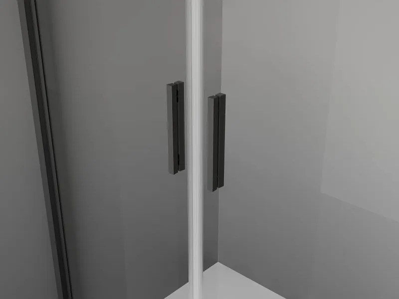 Mexen Exo drzwi prysznicowe podwójne uchylne 70 cm, transparent, czarne - 8182-070-000-70-00