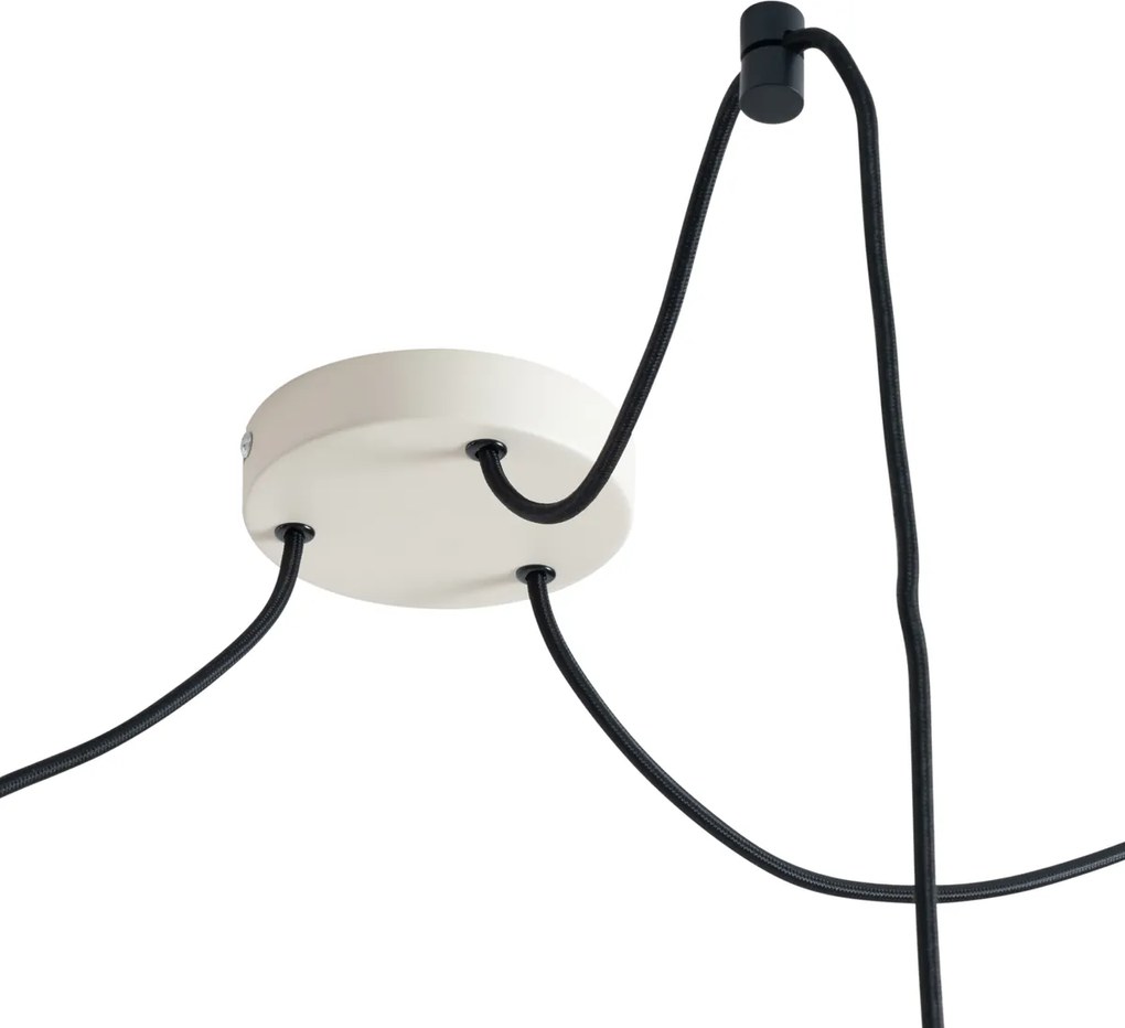 Lampa wisząca Japandi beżowa 50 cm 3-punktowa - Plu