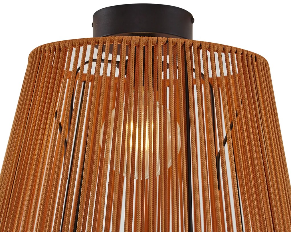 Zewnetrzna Zewnętrzna lampa sufitowa z pomarańczową liną IP54 - JaylaJapandi Oswietlenie zewnetrzne