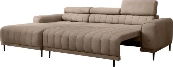 Narożnik CALDO S/MINI Lewostronny z funkcją spania wolnostojący w tkaninie RUN AGAIN 11 WERSAL