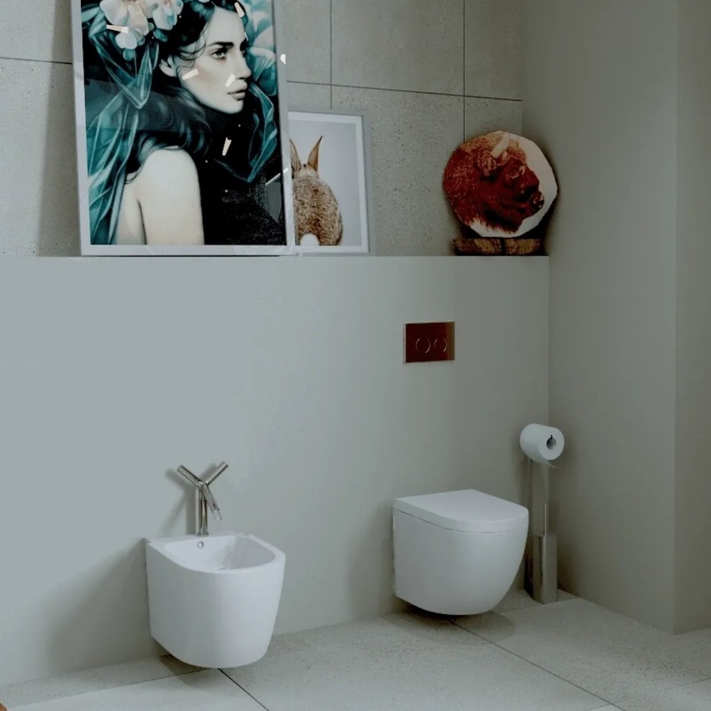 Miska WC wisząca biała LOCA z deską wolnoopadającą typu Duro