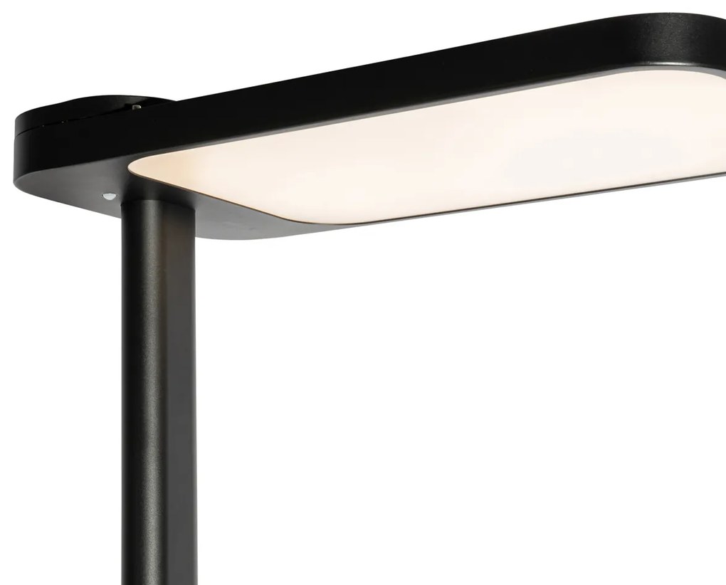 Lampa podłogowa światła dziennego czarna kwadratowa z LED i ściemniaczem - Guzo Nowoczesny Oswietlenie wewnetrzne