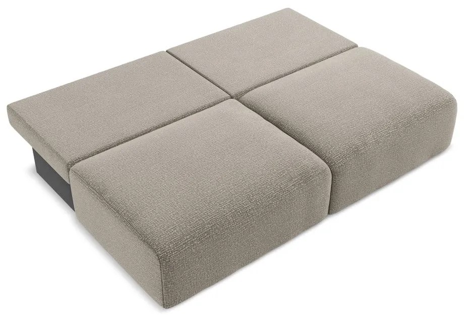 Beżowa rozkładana/ze schowkiem sofa 216 cm Kalena – Makamii