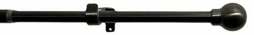 Rozszerzalny zestaw zasłon Ball 16/19 mm czarnynikiel, 200 - 350 cm, bez pierścieni, 200 - 350 cm