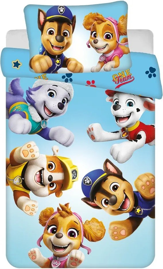 Bawełniana pościel dziecięca do łóżeczka 100x135 cm Paw Patrol – Jerry Fabrics