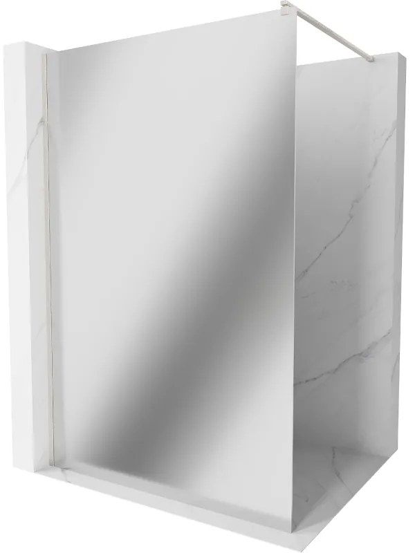 Mexen Kioto ścianka prysznicowa Walk-in 80 x 200 cm, lustro 8 mm, nikiel szczotkowany - 800-080-101-97-50