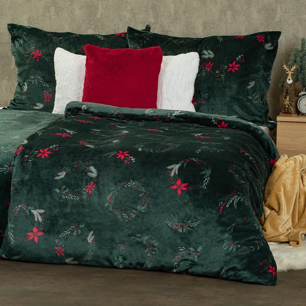4Home Pościel mikroflanela Poinsettia, 140 x 200 cm, 70 x 90 cm, 140 x 200 cm, 70 x 90 cm