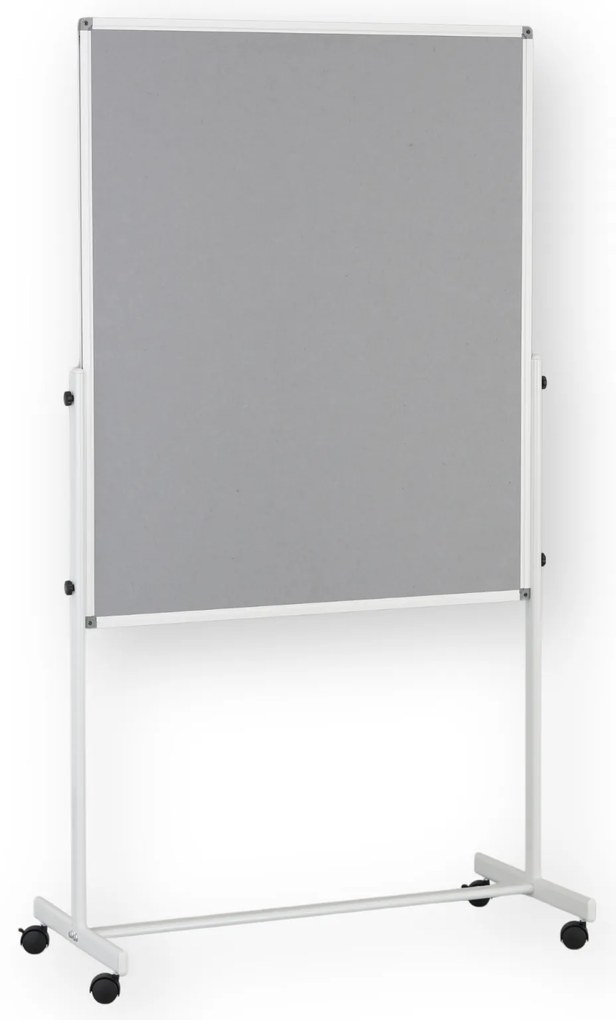 Mobiler Drehtisch, Flipchart, kombinierte Oberfläche, 1200 × 1000 mm