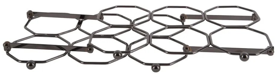 Szary metalowy składany stojak na wino PT LIVING Honeycomb