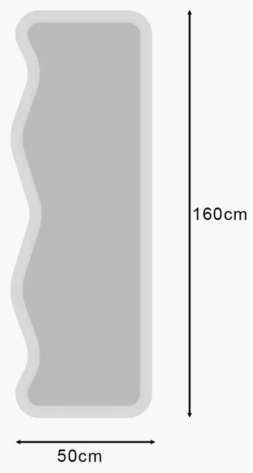 Lustro Asel White 50 x 160 cm