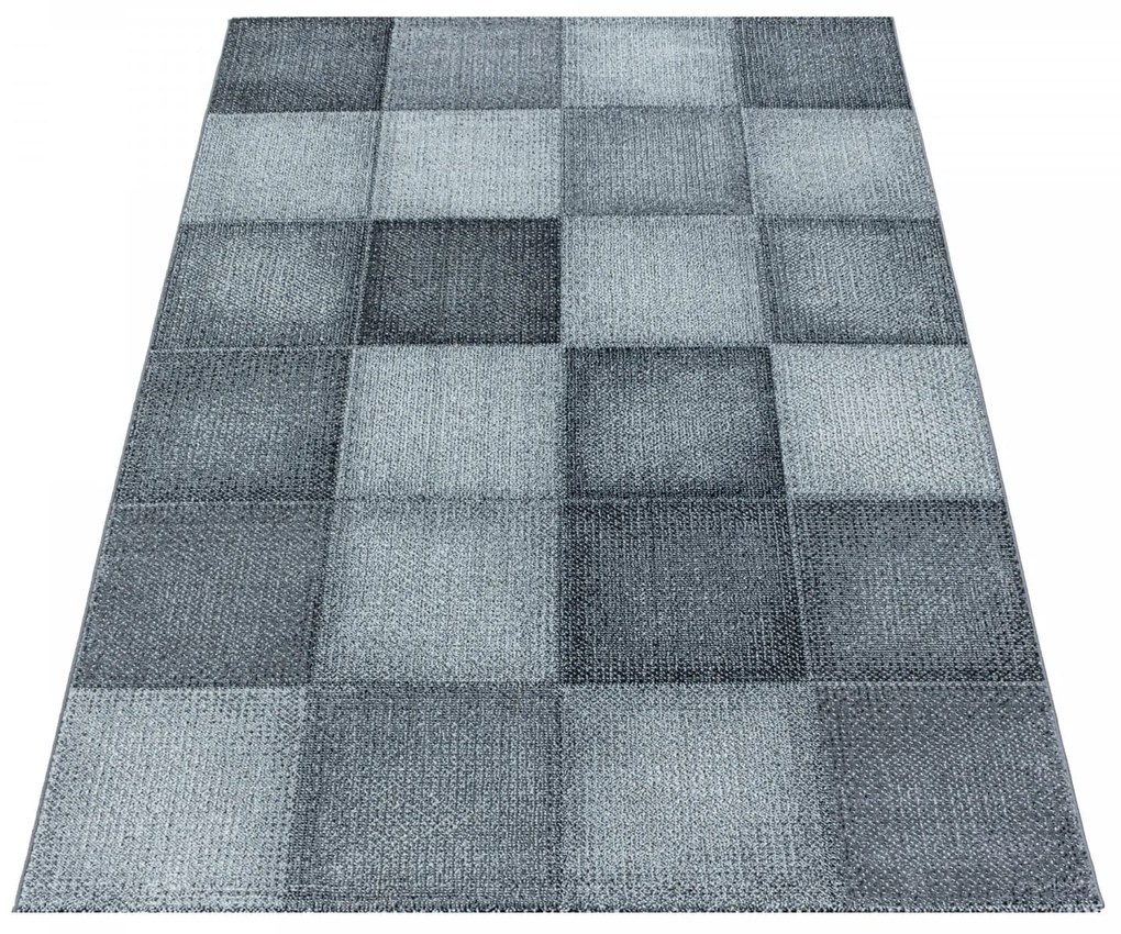Dywan nowoczesny Ottawa kwadraty szare 80 cm x 250 cm