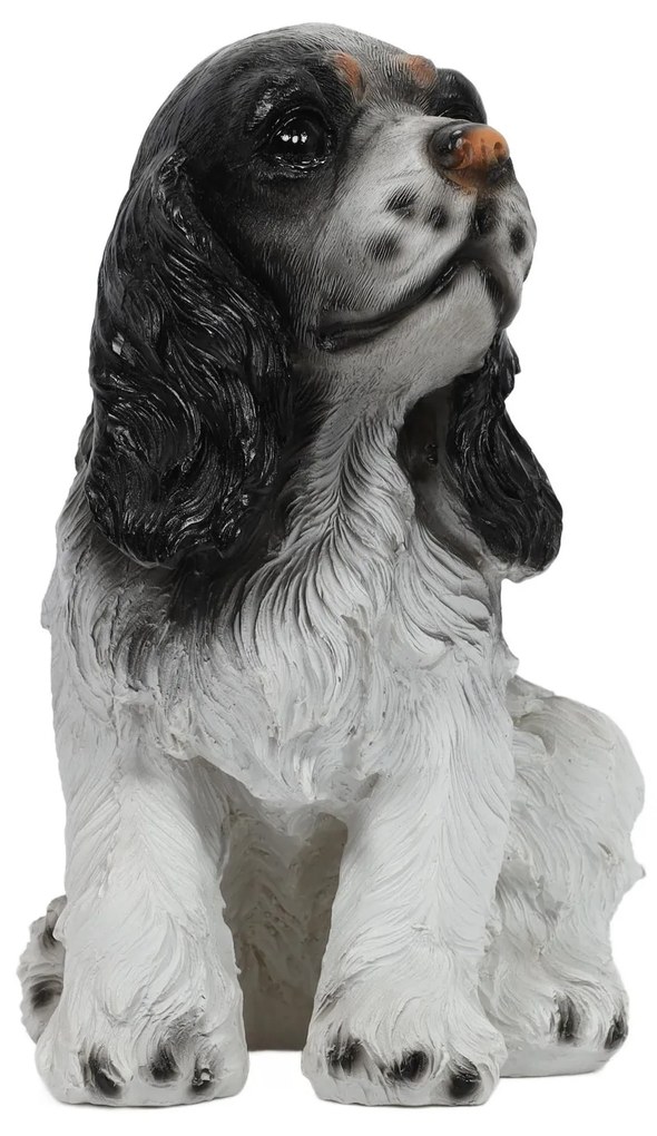 Figurka ogrodowa pies spaniel, wys. 27 cm, ze sztucznego kamienia