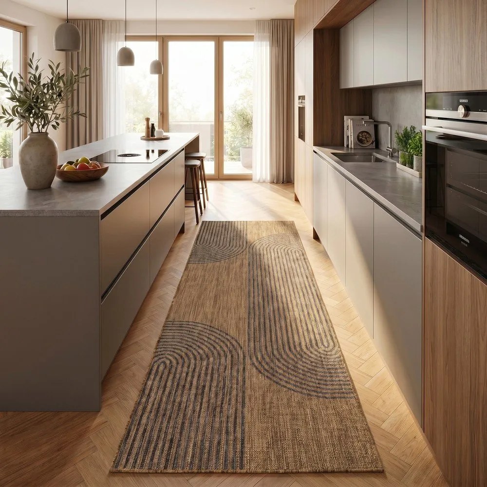 Czarny/brązowy chodnik odpowiedni na zewnątrz 80x250 cm Mira 1453 – Ayyildiz Carpets