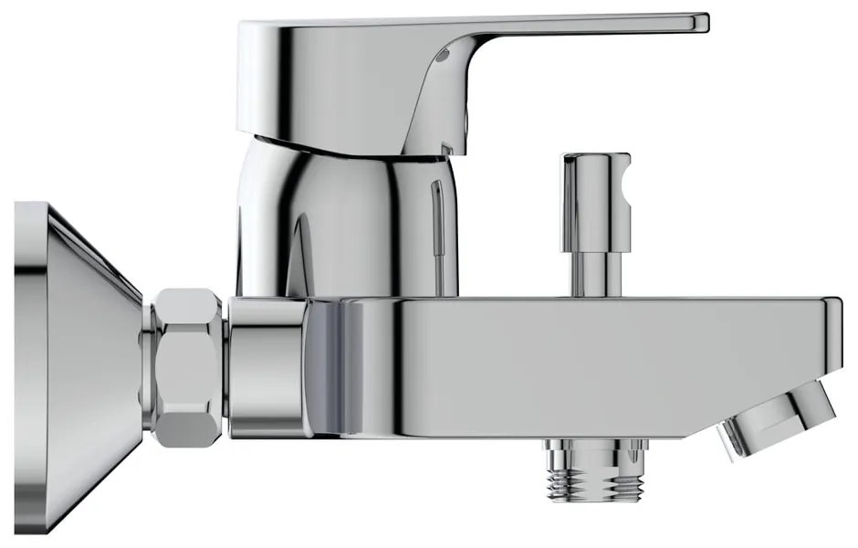 Wannowa bateria ścienna w kolorze srebra z połyskiem Cerafine D – Ideal Standard