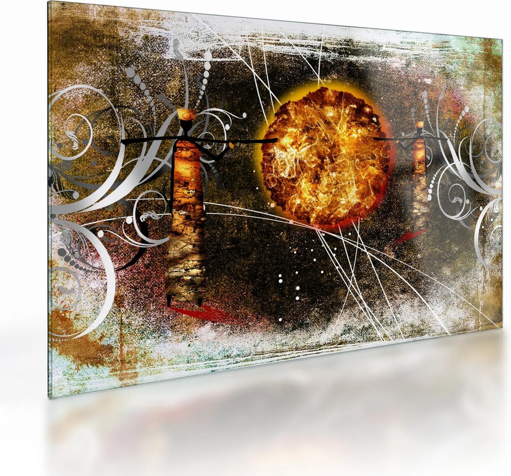 Obraz na szkle malarstwa z epoki starożytnej (70x50 cm)