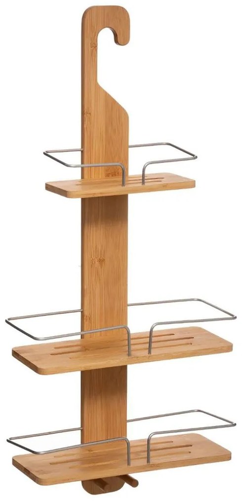 Półka łazienkowa wisząca NIV, 70 cm, bambusowa
