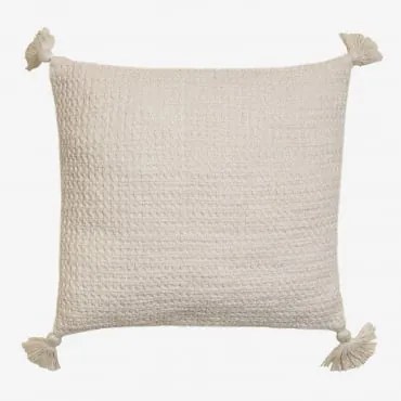 Kwadratowa Poduszka 45x45 Cm Z Bawełny Resnais Kremowa - Sklum